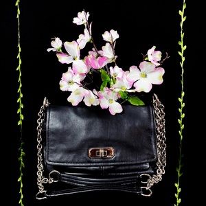 Beautiful Black Leather Coach Bag